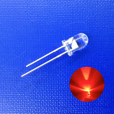 T1 3/4 5 mm Rouge émettant de la couleur 5 mm Diode LED tête ronde transparente pour indicateur de signal de virage