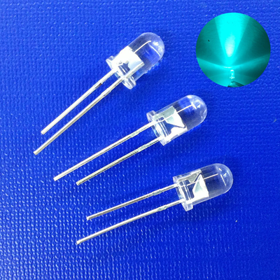 Série de feux de circulation 5 mm LED anti-rouille bleu vert couleur claire Lentille plongée 500nm fil d'or pour le signal de passerelle