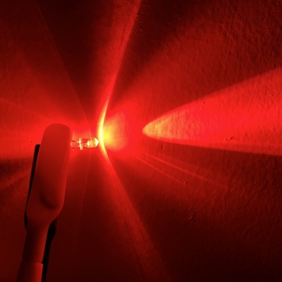 Traffic Rouge Couleur 620nm 45deg 12000mcd fil d'or rond avec bride 5mm LED pour l'extérieur