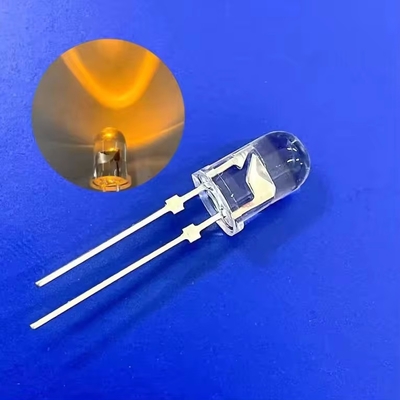 5 mm 45 degrés 590nm Ambre couleur LED 13000mcd Avec arrêt pour les feux de circulation