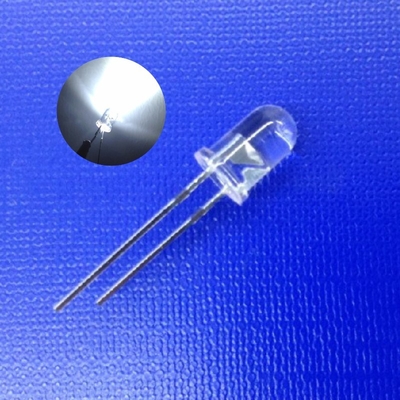 Lumière d'alerte routière LED 5 mm 45 degrés Couleur blanche 7000K 20000mcd Intensité élevée