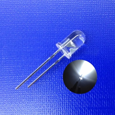 5 mm 9000K COLORE BLANC SUPER BRILANT 22000MCD ROND CLEAR LENS fil de ferraille en or pour les feux de circulation