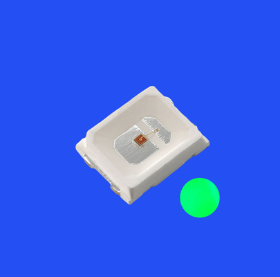 SMD2835 2.8x3.5mm Couleur verte 520- 525nm 8-12LM 120 degrés Lentille transparente PCT