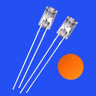 5 mm 1,5 Hz 1/12 cycle de fonctionnement 12 V couleur orange 615 nm 1200mcd 90 degré résistance intégrée sans bride LED concave clignotante