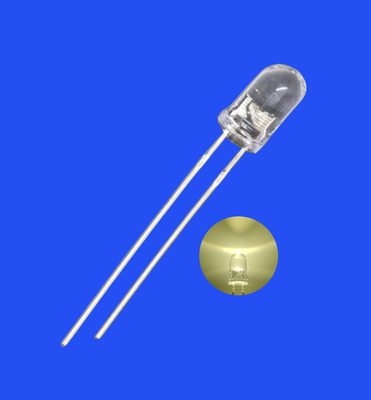 LED clignotante 5 mm 3,0 Hz 1/6 cycle de fonctionnement Couleur blanche chaude 3500K 2000mcd Ronde Lentille claire