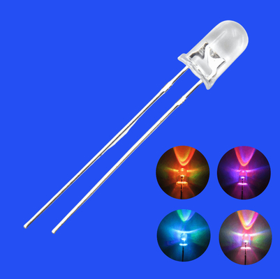 5 mm RGB pleine couleur 3000-4000mcd Tête ronde Lentille claire 7 couleurs Diode clignotante rapide pour jouets