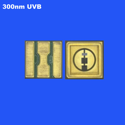 UVB 0.6W 3535 SMD LED Diode 300nm Puissance radiante élevée 120 degrés Diodes de photocurage pour le durcissement de la colle