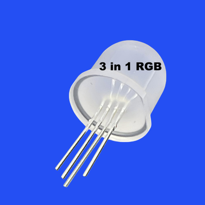 WS2812B 12mm 3 en 1 RGB pleine couleur diffuse tête ronde 60 degrés diode LED pixel addressable pour la lumière à chaîne LED