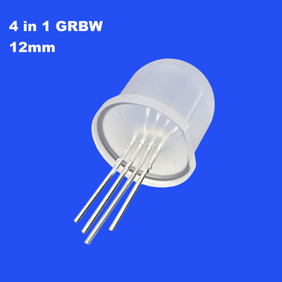 SK6812 12mm 4in1 GRGBW Full Color Diffused Round Head 60deg Diode LED pixel addressable pour écran pixel LED